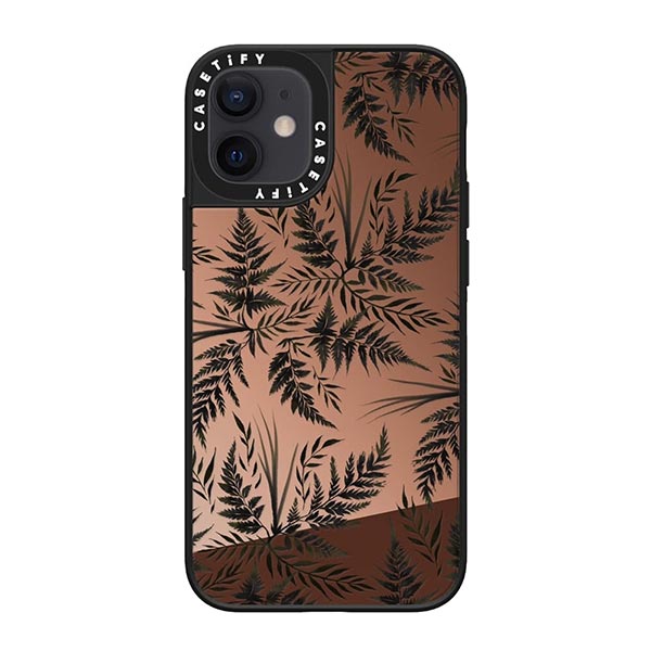 Black fern pattern phone case by Andrea Muller