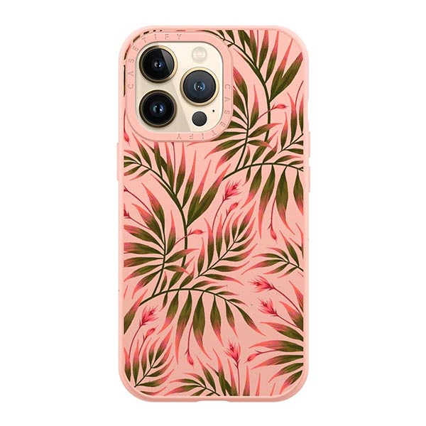 Tropical palm leaf pattern phone case by Andrea Muller