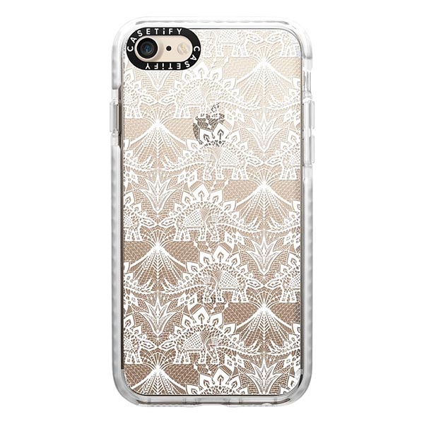 Stegosaurus lace pattern phone case by Andrea Muller