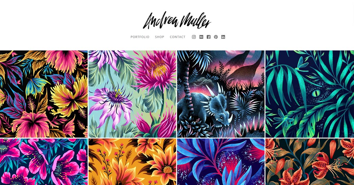 Hibiscus Floral - Andrea Muller Design Portfolio