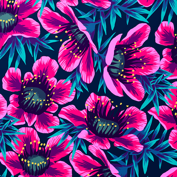 Manuka floral patterns by Andrea Muller