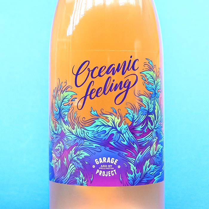 Garage Project Oceanic Feeling Wine bottle packaging artwork by Andrea Muller