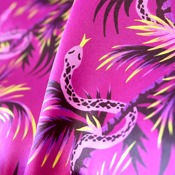 Snake Palm Trees fabric pattern summer collection by Andrea Muller