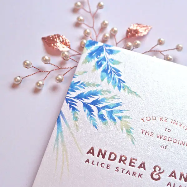 Wedding invitation suite by Andrea Muller