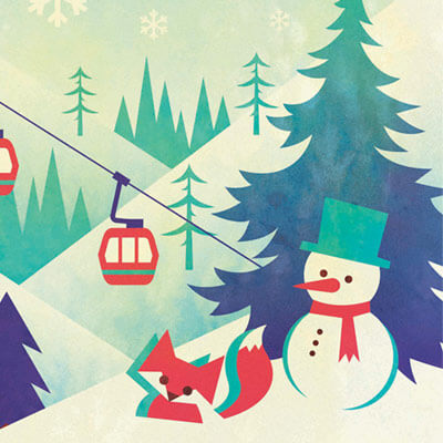 Winter Wonderland event advertising by Andrea Stark