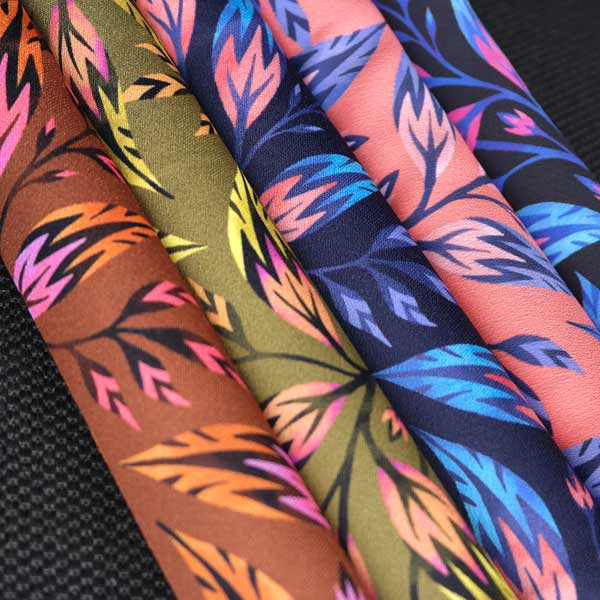 'Frondescence' colorful leaves fabric collection by Andrea Muller