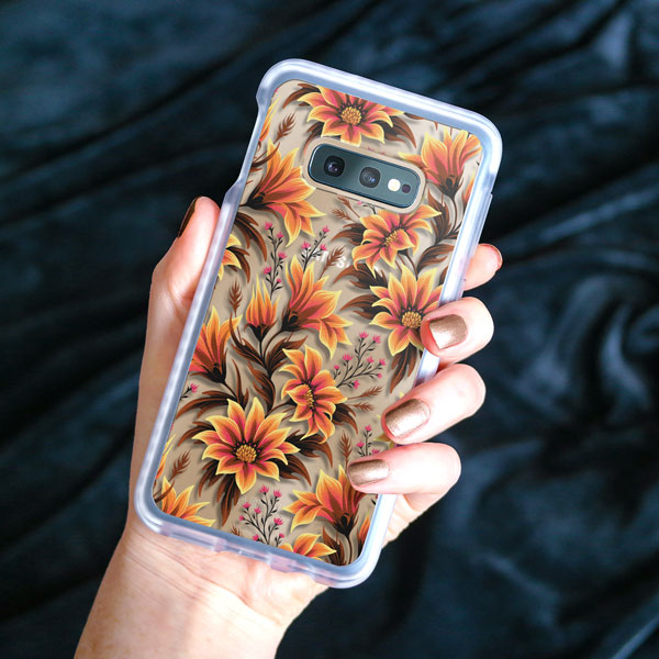 Gazania floral yellow orange phone case by Andrea Muller