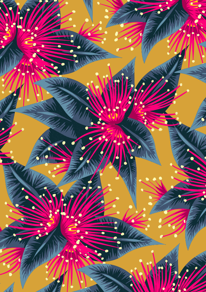 Rata light floral pattern by Andrea Stark