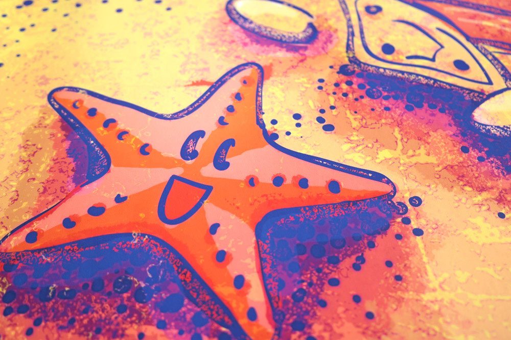 Treasure Island starfish illustration
