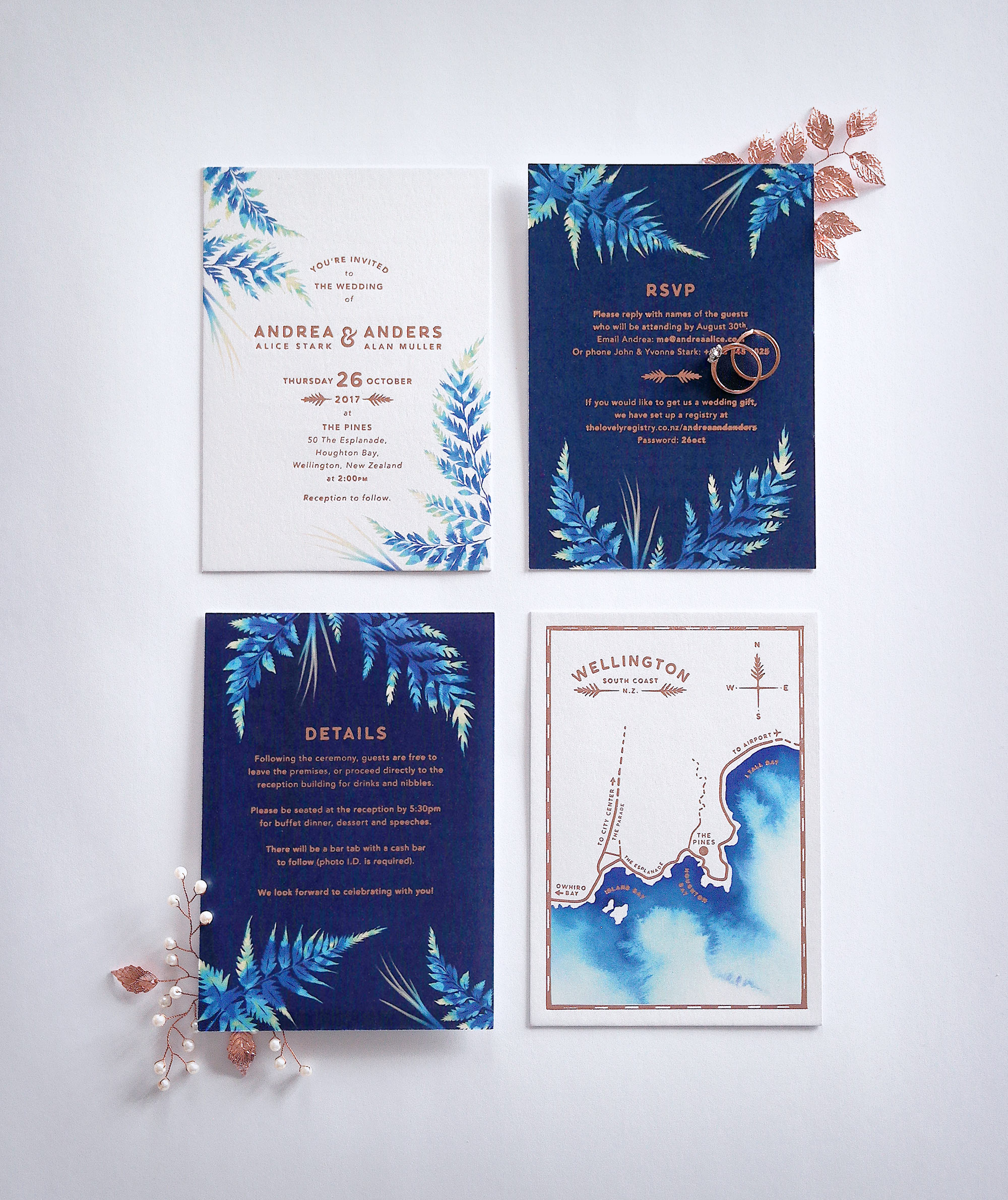 Wedding Invitation suite by Andrea Muller
