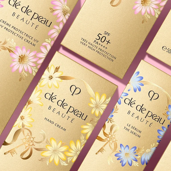 Daisy wreath vector artwork for Cle de Peau Beaute by Andrea Muller