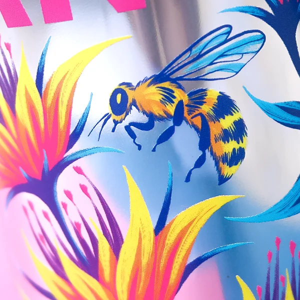Beer can with bee illustration for Garage Project NZ by Andrea Muller