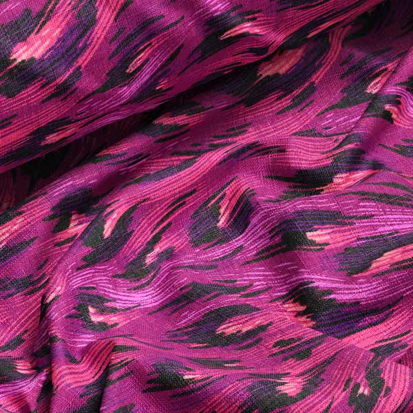 Purple leopard print fabric by Andrea Muller