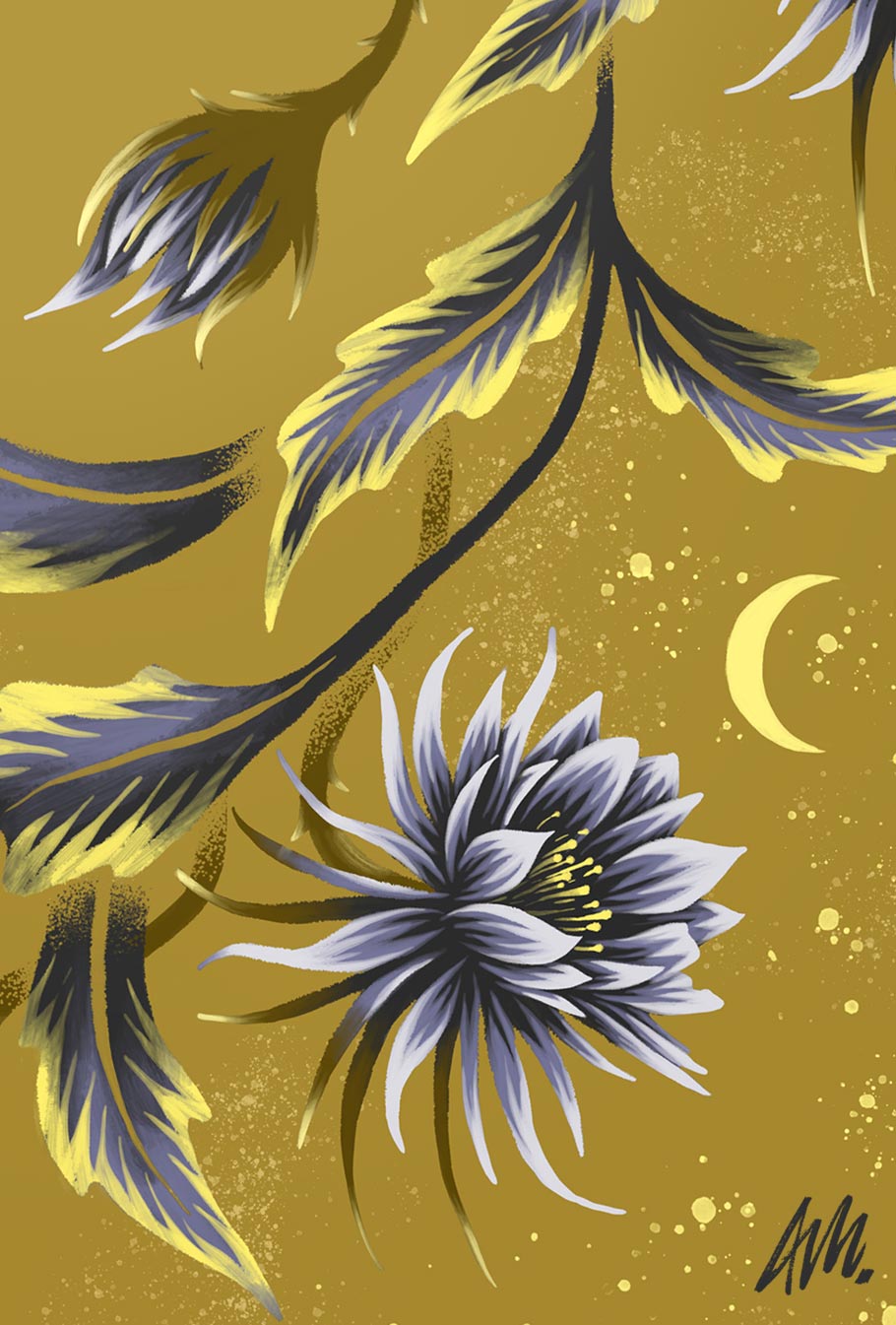 Detail of floral illustration by Andrea Muller