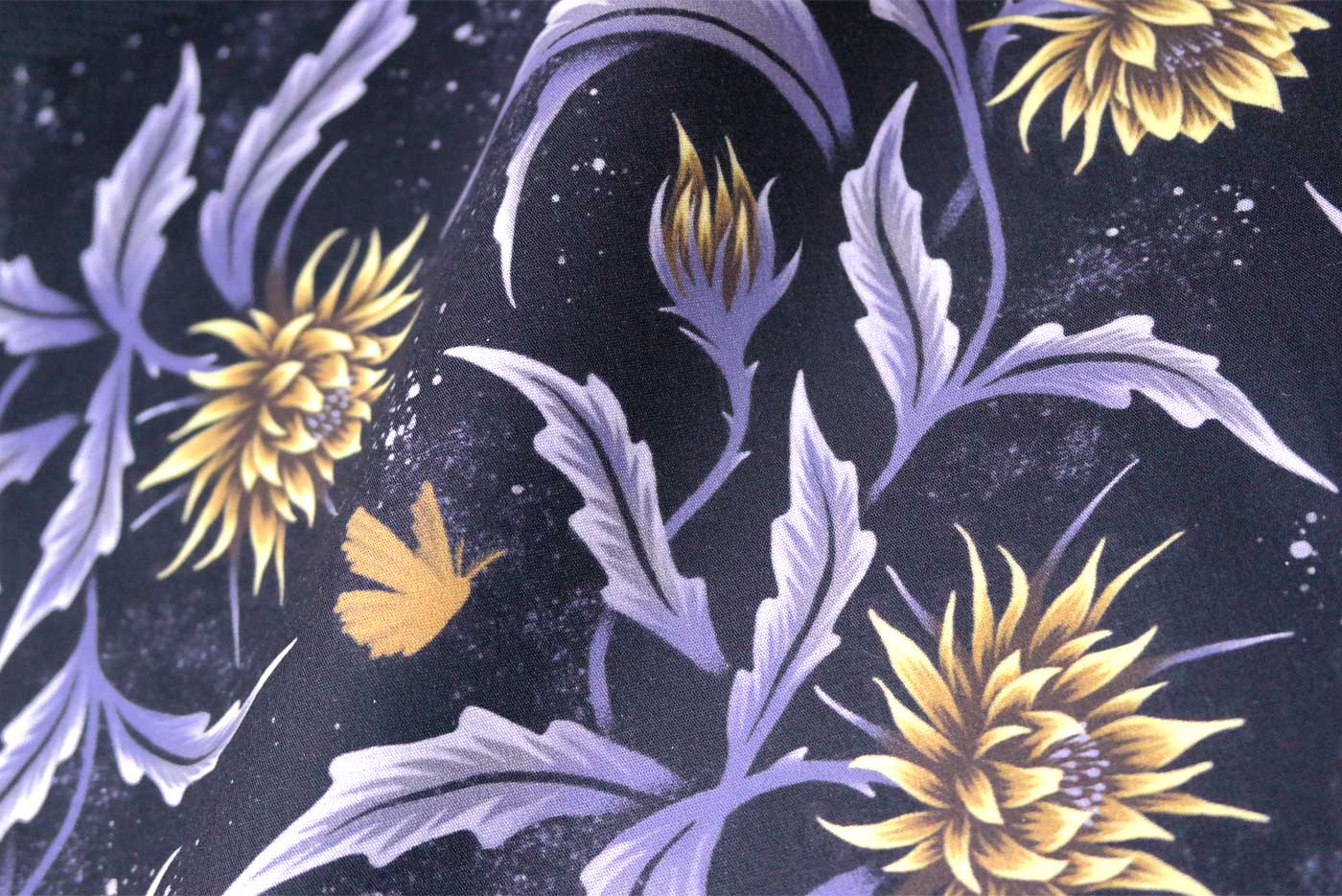 Queen of the Night floral fabric by Andrea Muller