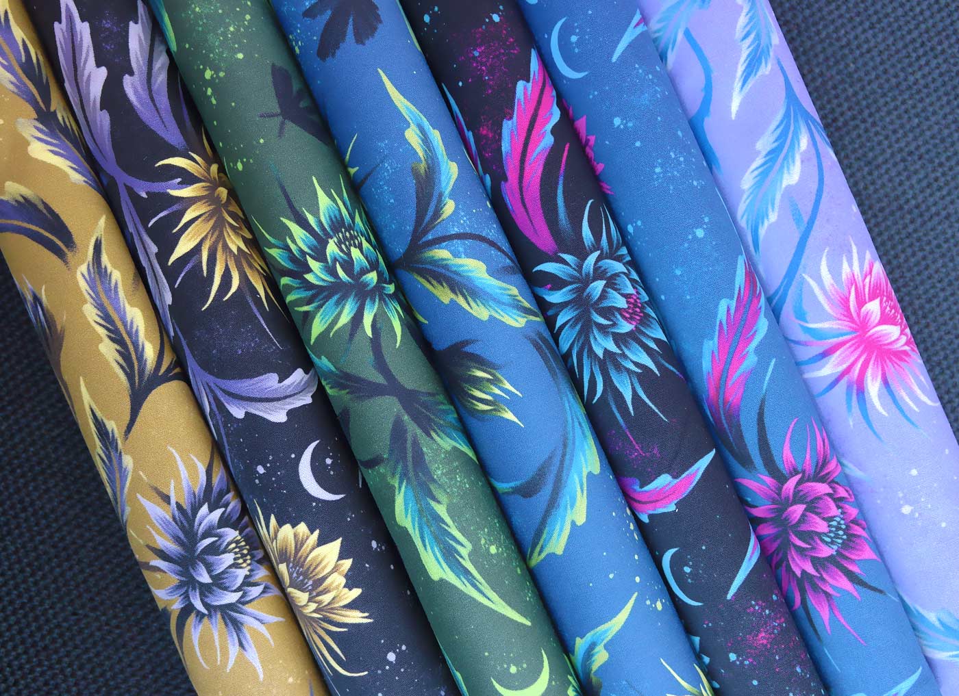 Queen of the Night fabric collection by Andrea Muller
