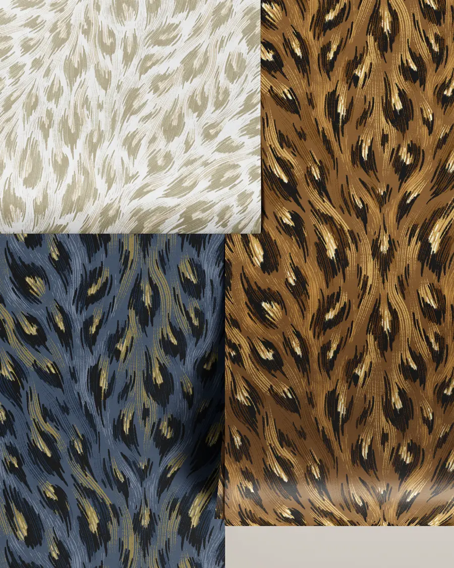 New Zealand red Pohutukawa floral illustration wallpaper by Andrea Muller